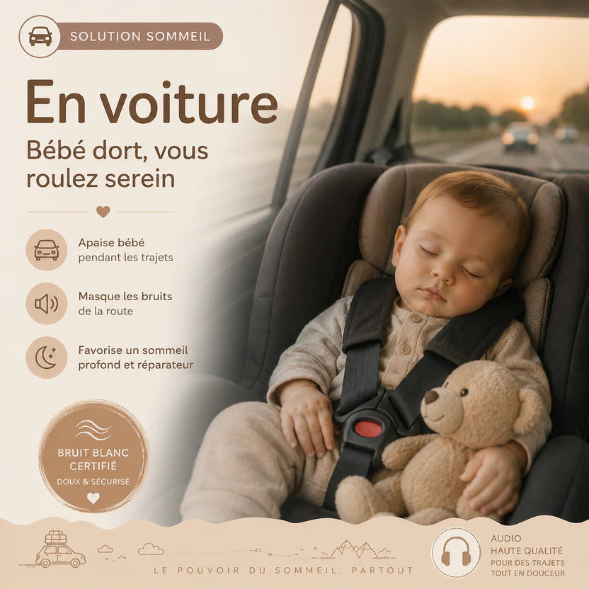 En voiture – Bébé dort, vous roulez serein | Bruit Blanc Premium pour Bébé