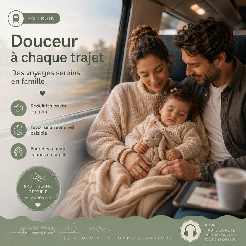 Douceur à chaque trajet en train | Voyages sereins en famille – Bruit Blanc Premium pour Bébé
